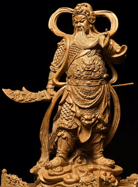 关云长伽蓝菩萨沉香门厅武财神