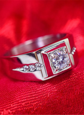 霸气风克拉婚礼首饰品钻石戒指