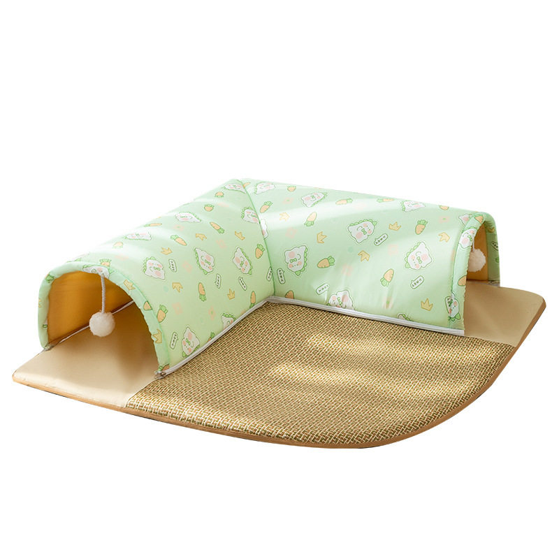 春夏季猫咪清凉玩睡一体猫隧道夏天凉席猫窝猫猫钻地龙宠物窝用品,淘宝优惠券,粉丝福利购,淘宝优惠卷