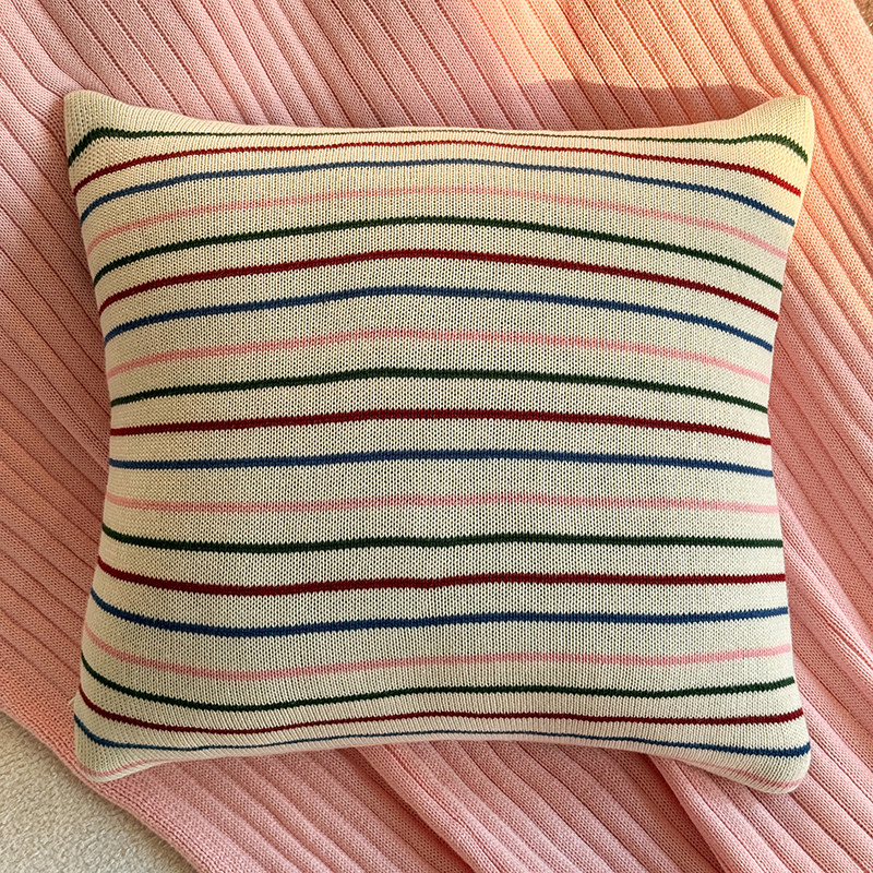 可拆机洗可爱少女心全棉爱心彩色线条沙发床靠枕抱枕套含芯不含芯,淘宝优惠券,粉丝福利购,淘宝优惠卷