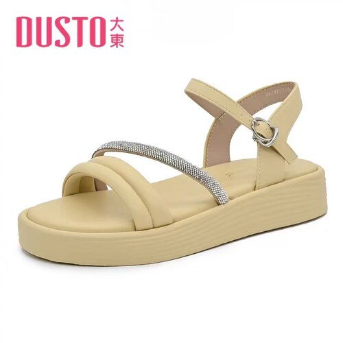 大东凉鞋女24夏季新款外穿仙女风防滑舒适软底一字带凉鞋24X1728 - 图3