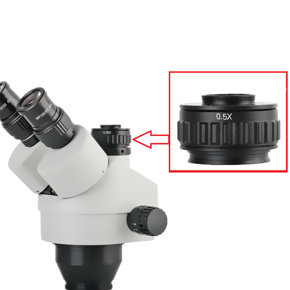 CTV视频转接头0.3X0.4X0.5X 相机转接口三目显微镜对接口摄影目镜 - 图3