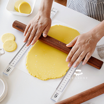 AMAGOUR acrylic biscuit thickness balance ruler cookie turning sugar thickness ruler solid wood Usandalwood rolling stock