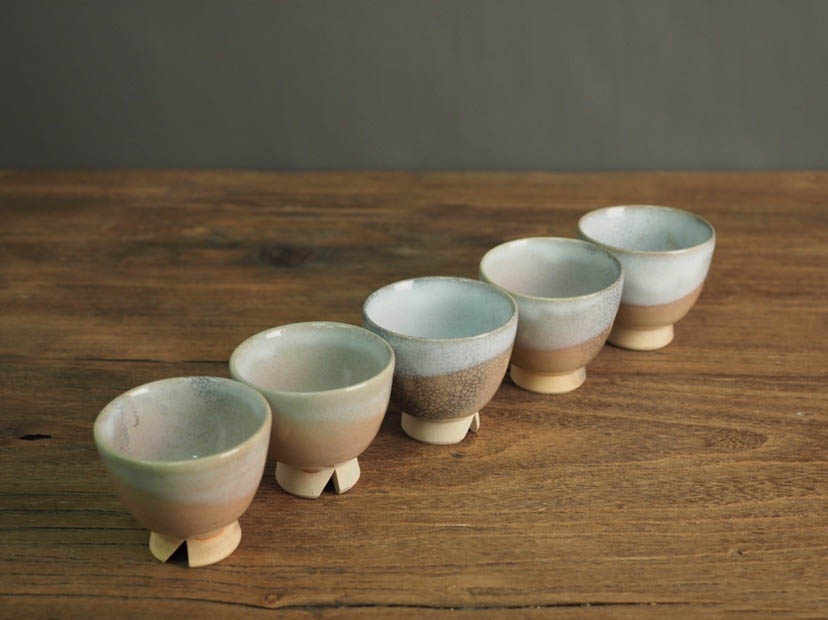 萩焼 秘蔵作品 萩 粉引茶碗 清水啓功作