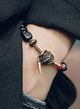 非鱼之家黑檀木潮小众单圈手链