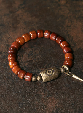 原创民族风文玩手串牛骨饰品手饰