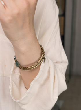 原创设计天山翠手链双圈百搭手串