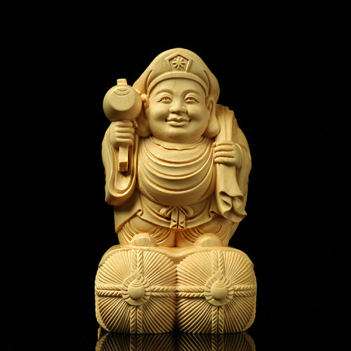 黄杨木雕摆件创意大黑天佛门护法神七福神财神送礼工艺品供奉佛像 - 图2