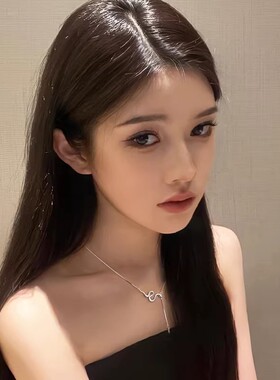 迪丽热巴同款925银灵蛇项链女小众设计感ins冷淡风个性时尚锁骨链