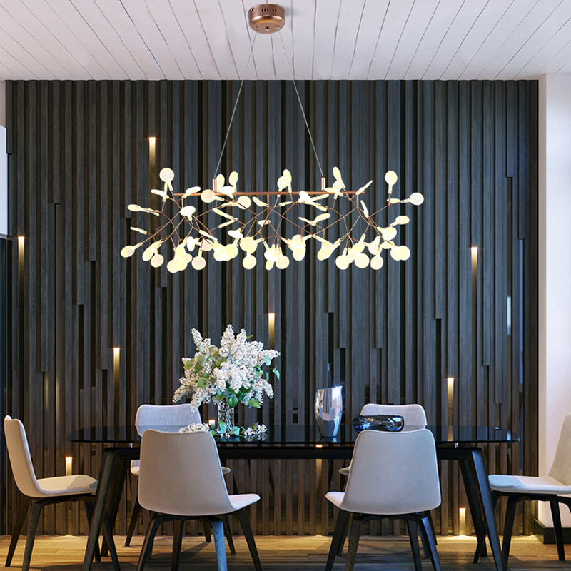 北欧卧室客厅餐厅吊灯设计师吧台样板房服饰店艺术创意萤火虫灯饰-图0