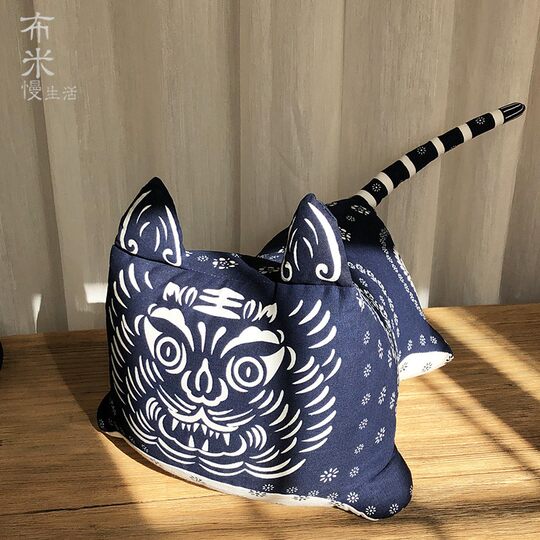 布老虎中式手工艺品老虎摆件吉祥物布络朝天虎中国风特色十二生肖