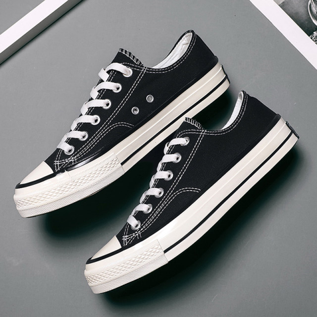 Kuang shoes 1970s canvas shoes for women breathable low-top black high-top students sneakers men’s sports shoes trendy style