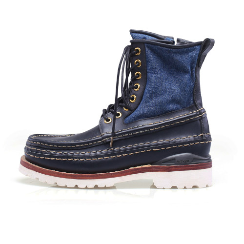visvim uncle gui  马丁靴拼接复古日潮增高植糅皮登山耐磨潮男靴 - 图2