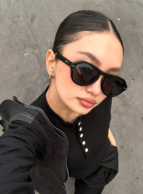 NEXONE太阳眼镜女黑色遮阳墨镜防紫外线潮流街头拍照高级感墨镜