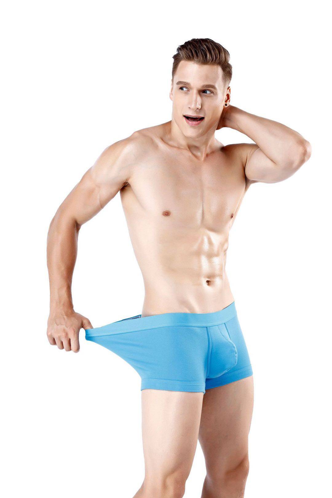 男士新款内裤吊环男性感低腰彩色U凸平角裤 青年透气四角潮流短裤,淘宝优惠券,粉丝福利购,淘宝优惠卷