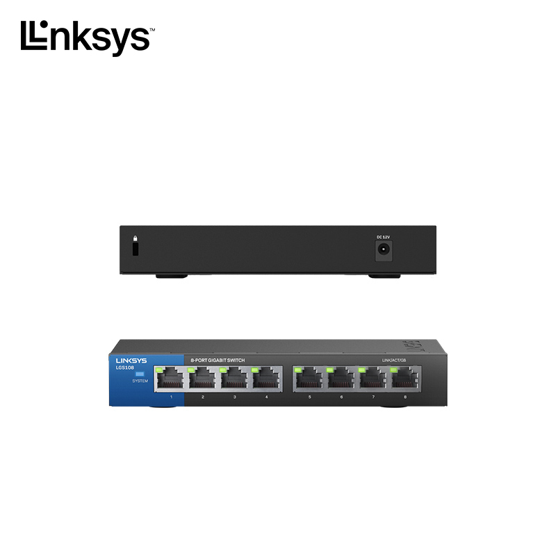 领势LINKSYS LGS105/108/124P 5口8口24口千兆交换机家用高速非网管 小型办公宿舍网络分线器弱电箱交换机