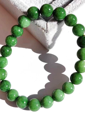 天然红绿宝绿宝手链原石无染无烧