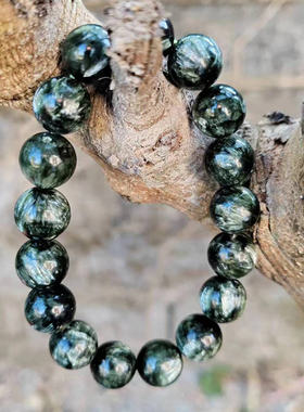 绿龙晶手链天然原石圆珠首饰项链