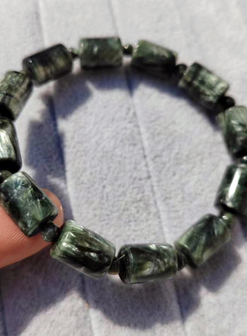 天然绿龙晶柱型桶珠手链手串项链