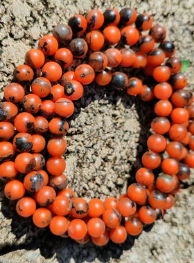 铁皮南红哑光磨砂108颗手串手链