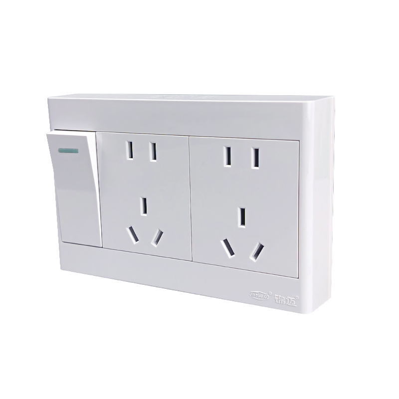 锦迈明装一开十孔大功率16A插座家用墙壁单/双控开关面板带明线盒 - 图3