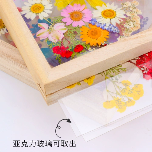 Фоторамка ручной работы из натурального дерева, акриловый двусторонний прозрачный стеклянный образец, DIY