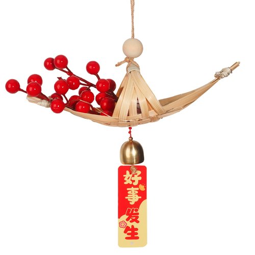 非遗手工diy竹编小船手工制作龙舟材料包艾草门饰挂件端午节 - 图3