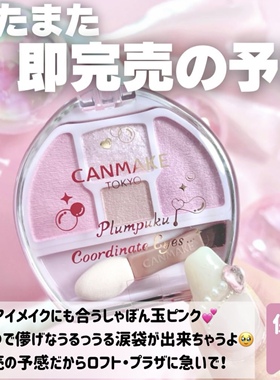 新色紫粉！日本canmake井田2025卧蚕眼影盘泪袋提亮限定新色05#