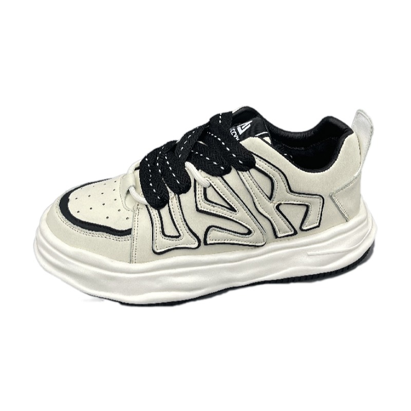 潮牌男鞋溶解鞋2025秋冬新款厚底鞋子厚底增高小白鞋运动休闲板鞋 - 图3