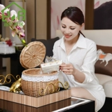 Редакционная корзина для яиц Rattan Редактор Bamboo Редактор Creative Grass Редактор корзина корзина для яиц бамбуковая корзина для хранения объектов для хранения