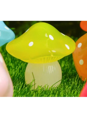 立体树脂卡通渐变蘑菇小蘑菇 造景苔藓小摆件创意diy微景观装饰品