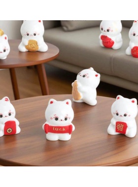 卡通树脂DIY饰品配件造型小猫混装可爱呆萌钥匙扣车载配件