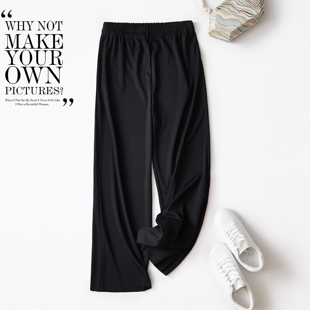 真维斯夏季雪纺舒适女款直筒阔腿裤 真维斯时尚休闲裤