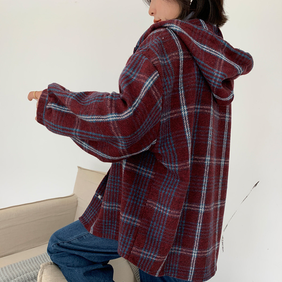 真维斯(含羊毛)新品秋冬女款女外套 真维斯时尚衬衫