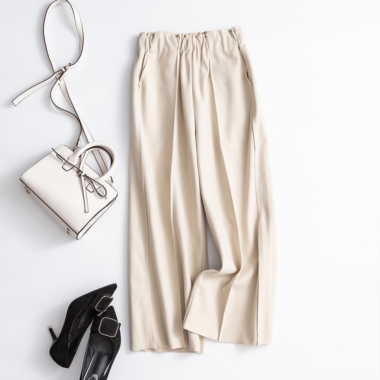 真维斯秋冬百搭宽松显瘦遮肉阔腿裤 真维斯时尚休闲裤