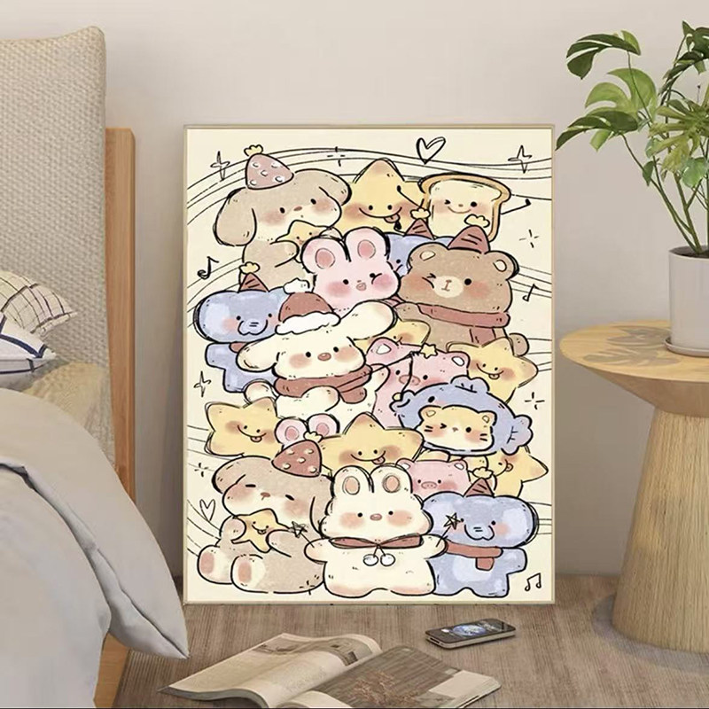 2026新款钻石画卡通高难度女孩子手工diy点钻贴画十字绣儿童客厅,淘宝优惠券,粉丝福利购,淘宝优惠卷