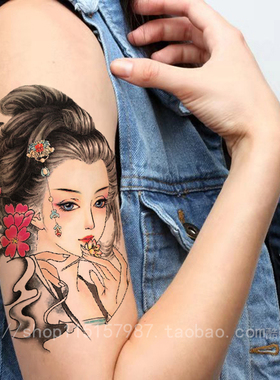 酷萌艺妓纹身贴买2送1