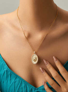 不易褪色锁骨项链复古