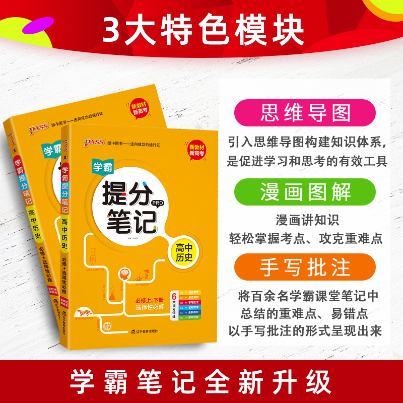 2024用学霸提分笔记高中数学物理化学生物地理英语历政语文高中必修上下册选择性必修高一二三通用版高考复习知识清单学霸手写笔记 - 图1