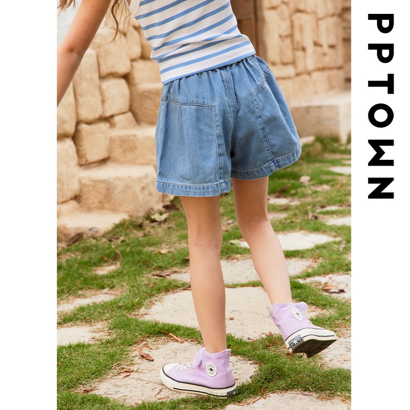 女童短裤夏薄款2025新款儿童洋气凉感五分裤宽松休闲牛仔女孩裤子,淘宝优惠券,粉丝福利购,淘宝优惠卷