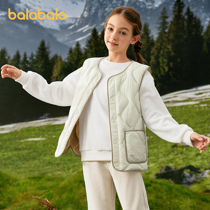 巴拉巴拉balaOne儿童马甲女童男童轻薄外套上衣新款童装2025秋冬,淘宝优惠券,粉丝福利购,淘宝优惠卷