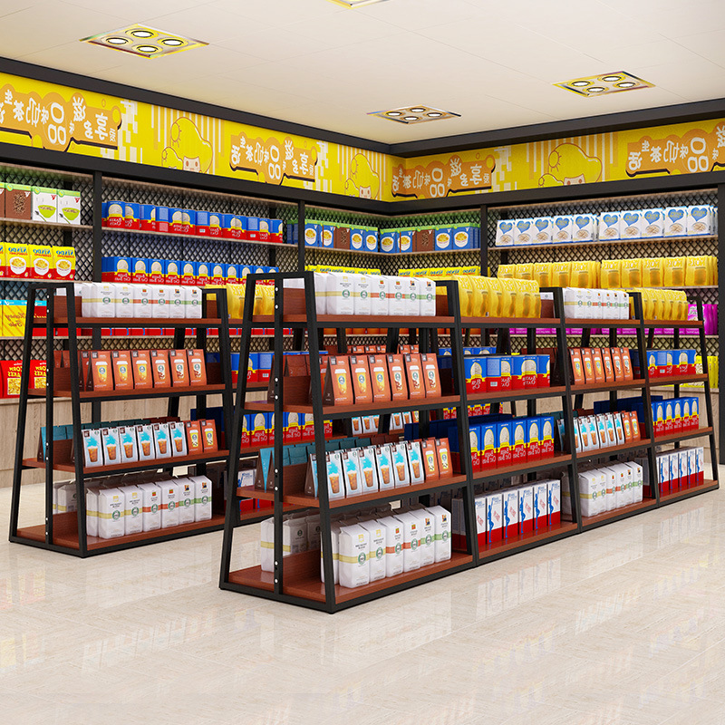 化妆品中岛货柜展示台鞋店陈列置物架双面超市母婴货架多层收纳柜
