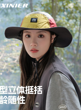 夏季女士护颈大檐护颈遮阳渔夫帽