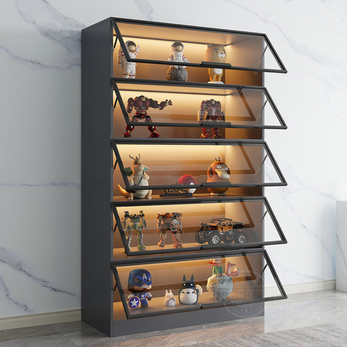 玻璃门展示柜产品陈列收纳家用玩具适用模型手办积木摆件书柜酒柜 - 图2