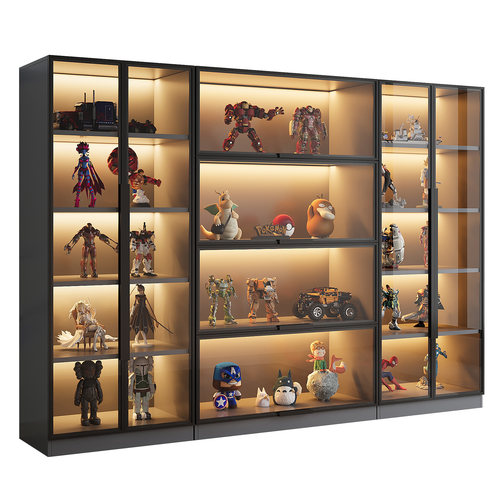 玻璃门展示柜产品陈列收纳家用玩具适用模型手办积木摆件书柜酒柜 - 图3