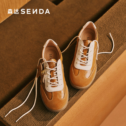 森达马上有钱厚底德训鞋女款26新款复古超火阿甘鞋商场同款4NRD5 - 图3