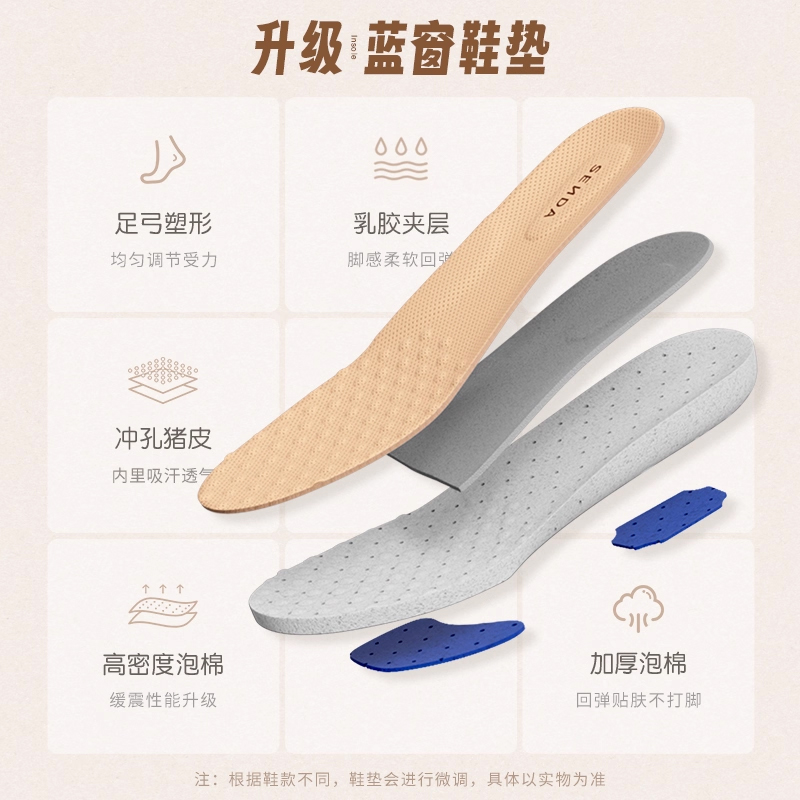 森达休闲靴女鞋冬款商场保暖超软舒适可可短皮靴4CFV9 - 图2