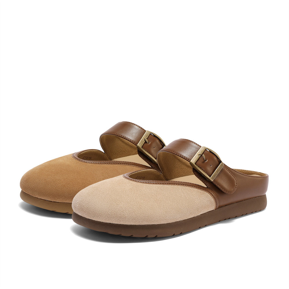 森达勃肯鞋女款2025夏新复古简约外穿平底鞋休闲凉拖鞋ZTG16BH5,淘宝优惠券,粉丝福利购,淘宝优惠卷