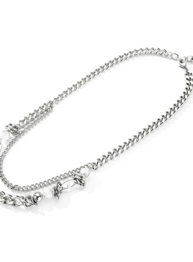 GENANX闪电潮牌新款松石双层项链情侣款小众情人节礼物黄朔同款