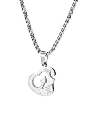 项链心形拼图情人节礼物